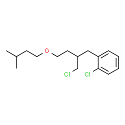 ChemSpider 2D Image | 1-Chloro-2-[2-(chloromethyl)-4-(3-methylbutoxy)butyl]benzene | C16H24Cl2O