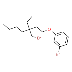 ChemSpider 2D Image | 1-Bromo-3-{[3-(bromomethyl)-3-ethylheptyl]oxy}benzene | C16H24Br2O