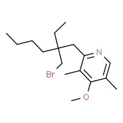 ChemSpider 2D Image | 2-[2-(Bromomethyl)-2-ethylhexyl]-4-methoxy-3,5-dimethylpyridine | C17H28BrNO