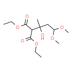 ChemSpider 2D Image | Diethyl (2-hydroxy-4,4-dimethoxy-2-butanyl)malonate | C13H24O7