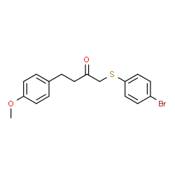 ChemSpider 2D Image | 1-[(4-Bromophenyl)sulfanyl]-4-(4-methoxyphenyl)-2-butanone | C17H17BrO2S