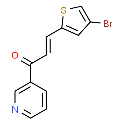 ChemSpider 2D Image | (2E)-3-(4-Bromo-2-thienyl)-1-(3-pyridinyl)-2-propen-1-one | C12H8BrNOS