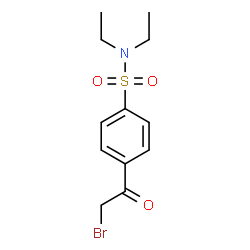 ChemSpider 2D Image | 4-(Bromoacetyl)-N,N-diethylbenzenesulfonamide | C12H16BrNO3S