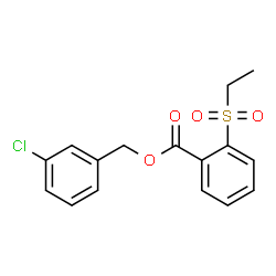 ChemSpider 2D Image | 3-Chlorobenzyl 2-(ethylsulfonyl)benzoate | C16H15ClO4S