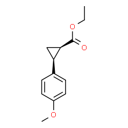 ChemSpider 2D Image | Ethyl (1R,2S)-2-(4-methoxyphenyl)cyclopropanecarboxylate | C13H16O3