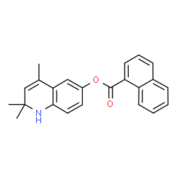 ChemSpider 2D Image | 2,2,4-Trimethyl-1,2-dihydro-6-quinolinyl 1-naphthoate | C23H21NO2
