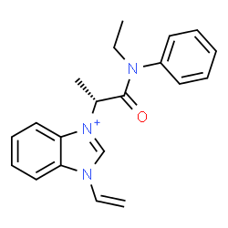 ChemSpider 2D Image | 3-{(2R)-1-[Ethyl(phenyl)amino]-1-oxo-2-propanyl}-1-vinyl-1H-benzimidazol-3-ium | C20H22N3O