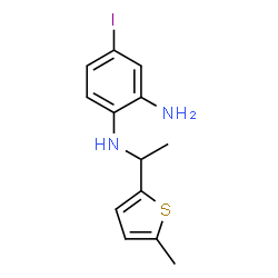 ChemSpider 2D Image | 4-Iodo-N~1~-[1-(5-methyl-2-thienyl)ethyl]-1,2-benzenediamine | C13H15IN2S