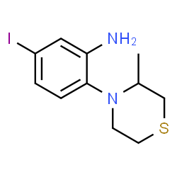ChemSpider 2D Image | 5-Iodo-2-(3-methyl-4-thiomorpholinyl)aniline | C11H15IN2S