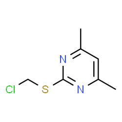 ChemSpider 2D Image | 2-[(Chloromethyl)sulfanyl]-4,6-dimethylpyrimidine | C7H9ClN2S
