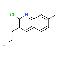 ChemSpider 2D Image | 2-Chloro-3-(2-chloroethyl)-7-methylquinoline | C12H11Cl2N