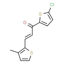 ChemSpider 2D Image | (2E)-1-(5-Chloro-2-thienyl)-3-(3-methyl-2-thienyl)-2-propen-1-one | C12H9ClOS2