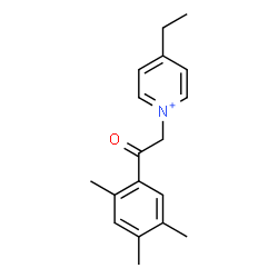 ChemSpider 2D Image | 4-Ethyl-1-[2-oxo-2-(2,4,5-trimethylphenyl)ethyl]pyridinium | C18H22NO