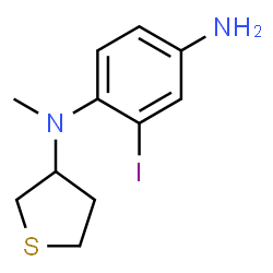 ChemSpider 2D Image | 2-Iodo-N~1~-methyl-N~1~-(tetrahydro-3-thiophenyl)-1,4-benzenediamine | C11H15IN2S