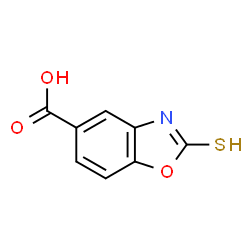 ChemSpider 2D Image | 2-Mercaptobenzooxazole-5-carboxylic acid | C8H5NO3S
