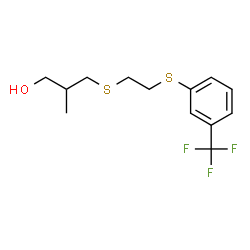 ChemSpider 2D Image | 2-Methyl-3-[(2-{[3-(trifluoromethyl)phenyl]sulfanyl}ethyl)sulfanyl]-1-propanol | C13H17F3OS2
