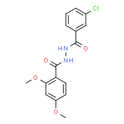 ChemSpider 2D Image | N'-(3-Chlorobenzoyl)-2,4-dimethoxybenzohydrazide | C16H15ClN2O4