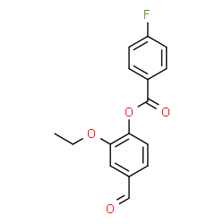ChemSpider 2D Image | 2-Ethoxy-4-formylphenyl 4-fluorobenzoate | C16H13FO4