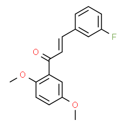ChemSpider 2D Image | (2E)-1-(2,5-Dimethoxyphenyl)-3-(3-fluorophenyl)-2-propen-1-one | C17H15FO3