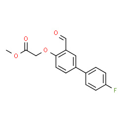 ChemSpider 2D Image | Methyl [(4'-fluoro-3-formyl-4-biphenylyl)oxy]acetate | C16H13FO4
