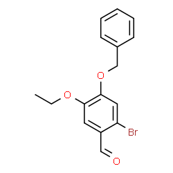 ChemSpider 2D Image | 4-Benzyloxy-2-bromo-5-ethoxy-benzaldehyde | C16H15BrO3