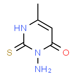 ChemSpider 2D Image | 3-Amino-6-methyl-2-thioxo-2,3-dihydro-4(1H)-pyrimidinone | C5H7N3OS
