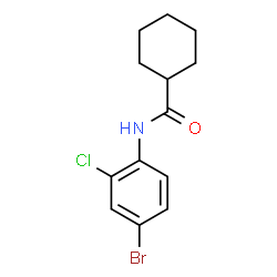 ChemSpider 2D Image | N-(4-Bromo-2-chlorophenyl)cyclohexanecarboxamide | C13H15BrClNO