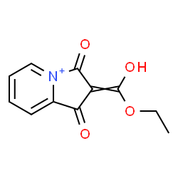 ChemSpider 2D Image | 2-[Ethoxy(hydroxy)methylene]-1,3-dioxo-2,3-dihydro-1H-indolizinium | C11H10NO4