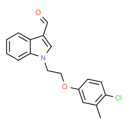 ChemSpider 2D Image | 1-[2-(4-Chloro-3-methylphenoxy)ethyl]-1H-indole-3-carbaldehyde | C18H16ClNO2