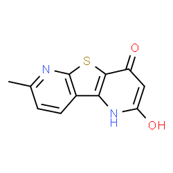 ChemSpider 2D Image | Thieno[2,3-b:4,5-b']dipyridine-2,4-diol, 7-methyl- | C11H8N2O2S