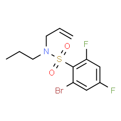 ChemSpider 2D Image | N-Allyl-2-bromo-4,6-difluoro-N-propylbenzenesulfonamide | C12H14BrF2NO2S