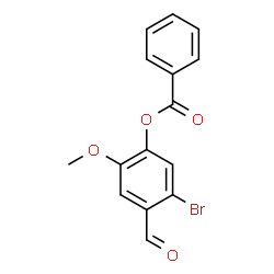 ChemSpider 2D Image | 5-Bromo-4-formyl-2-methoxyphenyl benzoate | C15H11BrO4
