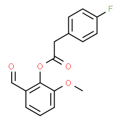 ChemSpider 2D Image | 2-Formyl-6-methoxyphenyl (4-fluorophenyl)acetate | C16H13FO4