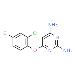 ChemSpider 2D Image | 6-(2,4-Dichlorophenoxy)-2,4-pyrimidinediamine | C10H8Cl2N4O