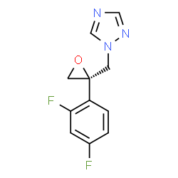 ChemSpider 2D Image | 1-{[(2R)-2-(2,4-Difluorophenyl)-2-oxiranyl]methyl}-1H-1,2,4-triazole | C11H9F2N3O