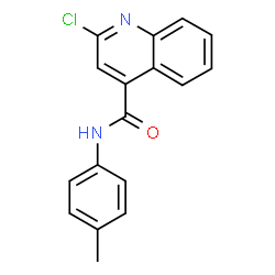 ChemSpider 2D Image | 2-Chloro-N-(4-methylphenyl)-4-quinolinecarboxamide | C17H13ClN2O