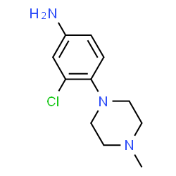 ChemSpider 2D Image | 3-Chloro-4-(4-methyl-1-piperazinyl)aniline | C11H16ClN3