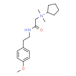 ChemSpider 2D Image | N-(2-{[2-(4-Methoxyphenyl)ethyl]amino}-2-oxoethyl)-N,N-dimethylcyclopentanaminium | C18H29N2O2