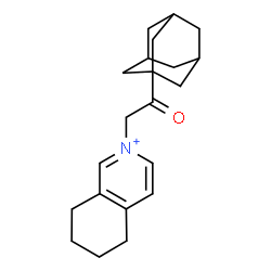 ChemSpider 2D Image | 2-[2-(Adamantan-1-yl)-2-oxoethyl]-5,6,7,8-tetrahydroisoquinolinium | C21H28NO