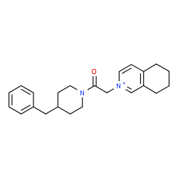 ChemSpider 2D Image | 2-[2-(4-Benzyl-1-piperidinyl)-2-oxoethyl]-5,6,7,8-tetrahydroisoquinolinium | C23H29N2O