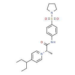ChemSpider 2D Image | 1-[(2S)-1-Oxo-1-{[4-(1-pyrrolidinylsulfonyl)phenyl]amino}-2-propanyl]-4-(3-pentanyl)pyridinium | C23H32N3O3S