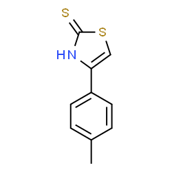 ChemSpider 2D Image | 4-p-Tolylthiazole-2-thiol | C10H9NS2