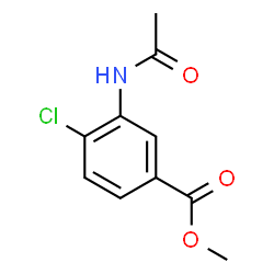 ChemSpider 2D Image | Methyl 3-acetamido-4-chlorobenzoate | C10H10ClNO3