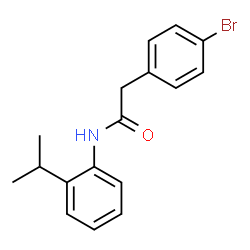 ChemSpider 2D Image | 2-(4-Bromophenyl)-N-(2-isopropylphenyl)acetamide | C17H18BrNO