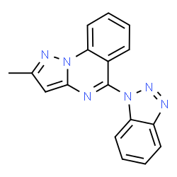 ChemSpider 2D Image | 5-(1H-Benzotriazol-1-yl)-2-methylpyrazolo[1,5-a]quinazoline | C17H12N6