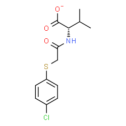 ChemSpider 2D Image | (2S)-2-({[(4-Chlorophenyl)sulfanyl]acetyl}amino)-3-methylbutanoate | C13H15ClNO3S