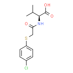 ChemSpider 2D Image | N-{[(4-Chlorophenyl)sulfanyl]acetyl}-L-valine | C13H16ClNO3S