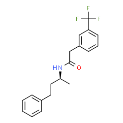ChemSpider 2D Image | N-[(2S)-4-Phenyl-2-butanyl]-2-[3-(trifluoromethyl)phenyl]acetamide | C19H20F3NO