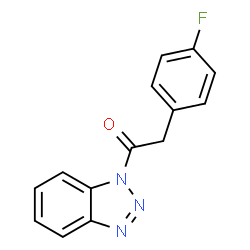 ChemSpider 2D Image | 1-Benzotriazol-1-yl-2-(4-fluoro-phenyl)-ethanone | C14H10FN3O