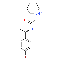 ChemSpider 2D Image | 1-(2-{[(1S)-1-(4-Bromophenyl)ethyl]amino}-2-oxoethyl)piperidinium | C15H22BrN2O